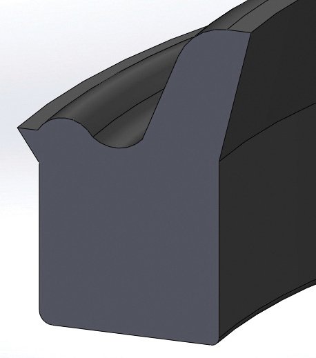 Уплотнительное кольцо Dichtomatik DWS3000 75184620 D-Style из полиуретана 92 Duro со шлицевой пяткой, дюймовое