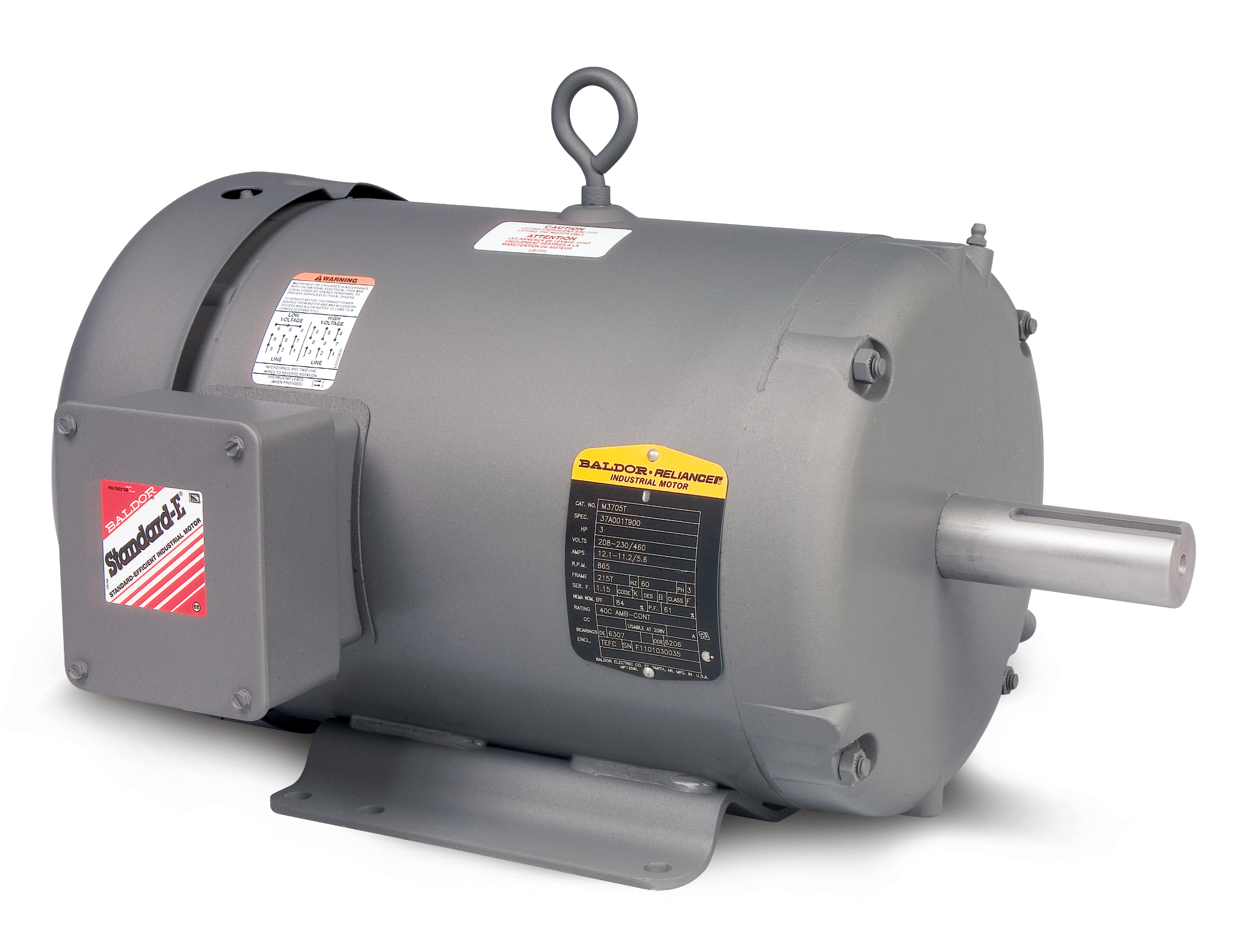 M3542 .75HP, 1725 об/мин, 3 фазы, 60 Гц, 56, 3420M, TEFC, F1