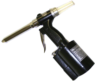 Taylor Pneumatic T-7891A Тяжелый длинноносый заклепочник, емкость заклепок 3/16", усилие затяжки 2300 фунтов