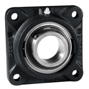 Подшипниковый узел фланцевый Link-Belt (Rexnord) F3S231E 10424006 1 15/16 дюйма, шариковый, промежуточного класса, чугунный квадратный фланец на 4 болта, стопорение установочными винтами, контактное уплотнение с одной губой