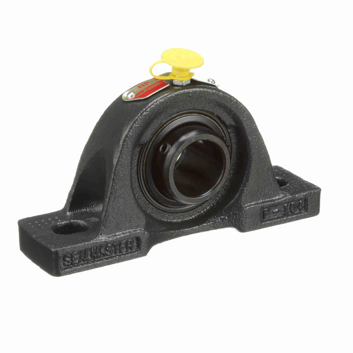 SealMaster NP-16 1" Опорный шарикоподшипник, чугунная двухболтовая опора, подшипниковая сталь 52100, покрытие черный оксид, фиксация установочными винтами, войлочное лабиринтное уплотнение