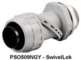 Hubbell Wiring PS0509NGY Шарнирный мужской L/T коннектор 1/2 NM Серый