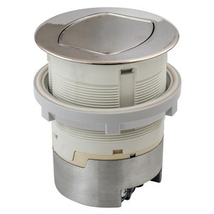 Hubbell Wiring RCT201NI Розетка для кухонной столешницы 15A, утопленный монтаж, никель