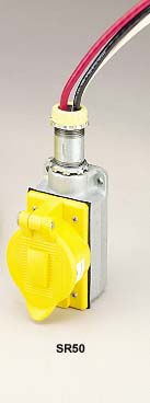 Розетка предварительно подключенная настенная Hubbell Wiring SR50 50A 125/250V