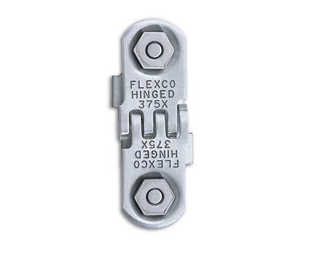 Flexco 40005 Fastener размер 375X, сталь, ширина ленты 24 дюйма, толщина ленты 6-10 мм, диаметр шарнирного штифта 1/4 дюйма, стальной трос в нейлоновой оплетке
