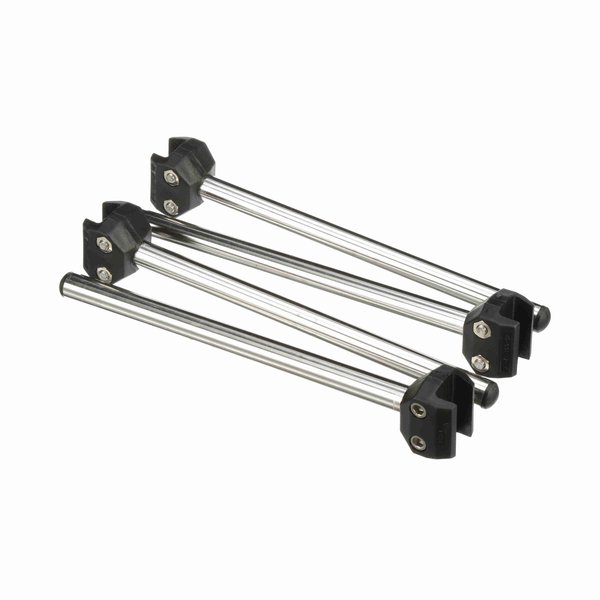 System Plast VG-031-12-70 Комбинация зажима для направляющей и металлического стержня, полиамид, длина 7 дюймов, диаметр стержня 1/2 дюйма, серия VG-031