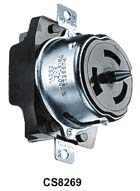 Hubbell Wiring CS8269 Запирающаяся розетка 50A 250V 2P3W