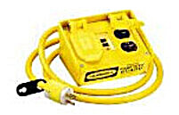 Hubbell Wiring GFP15M PORT GFCI 15A 120V 4 Outlet YL — портативное УЗО с розетками (4 гнезда)