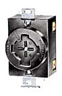 Розетка Hubbell Wiring HBL20403 H/LOCK 30A 600V 3P4W