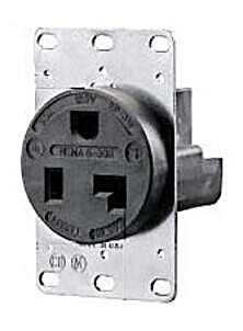Розетка Hubbell Wiring HBL9367 2P3W 50A 250V 6-50R, черная