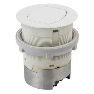 Hubbell Wiring RCT201W 15A Комплект встраиваемой розетки для столешницы, утопленный, белый