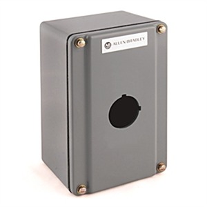 Allen Bradley 800T-1TZ, корпус с 1 отверстием, 30 мм, литой алюминий, серый, NEMA 4/13, поверхностный монтаж